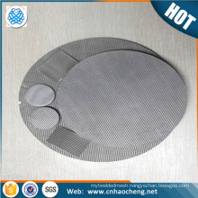 Sintered metal 316L stainless steel mesh filter disc 3/4" diameter 1/16" thick 40 micron pore size